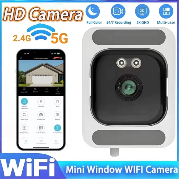 DIXSG 1080P Window WiFi Security Camera with Night Vision