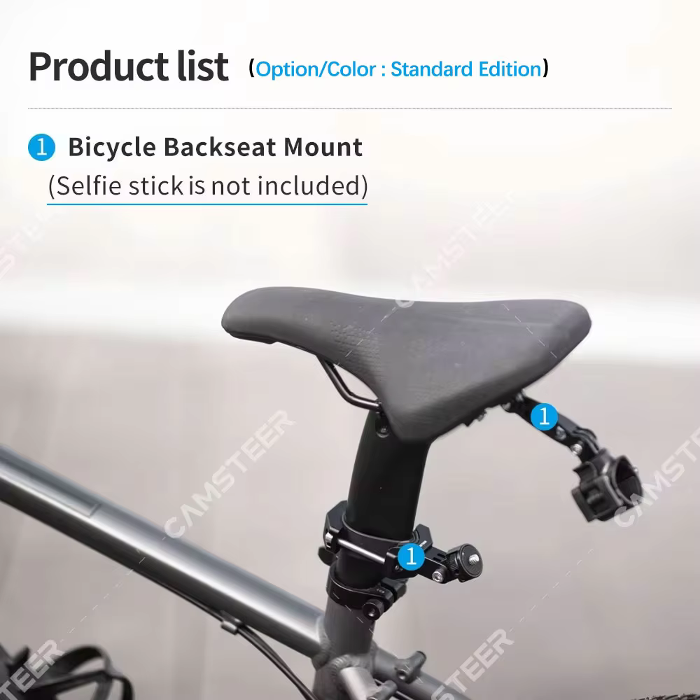 Camsteer Bicycle Backseat Mount for GoPro & Action Cameras
