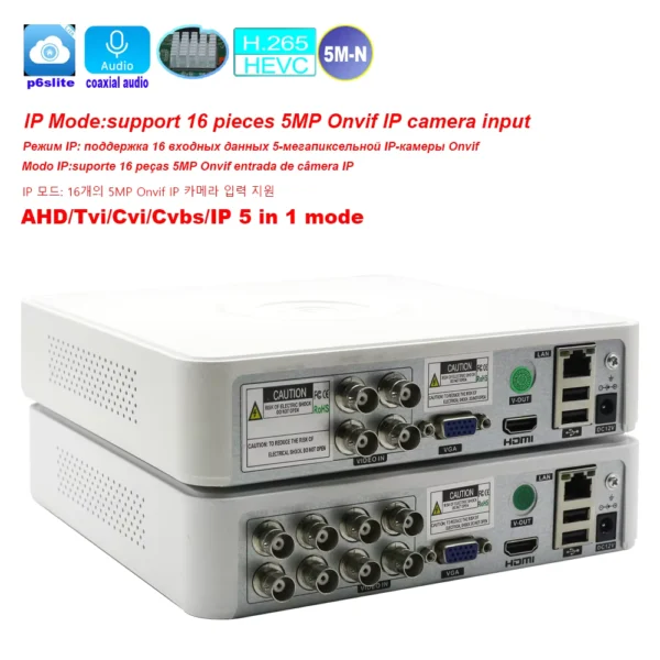 Hybrid 4CH/8CH DVR with 5MP Coaxial Audio Support