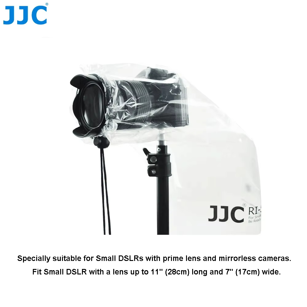 JJC 2-Piece Waterproof Camera Rain Cover with Flash Cover