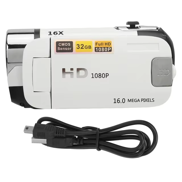 1080P HD 16MP Digital Camera with Rotatable 2.4-Inch Screen