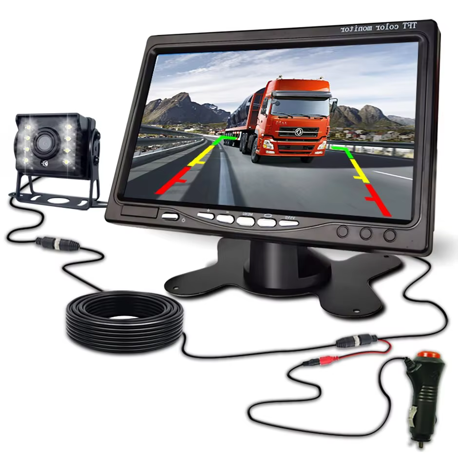 HD Backup Reverse Camera with 7" LCD Monitor for Trucks & RVs