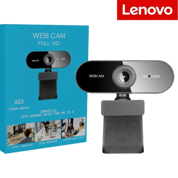 Lenovo 4K Webcam with Built-in Microphone for PC