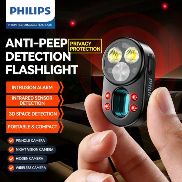 Philips SFL 1551 Portable Privacy Camera Detector Flashlight
