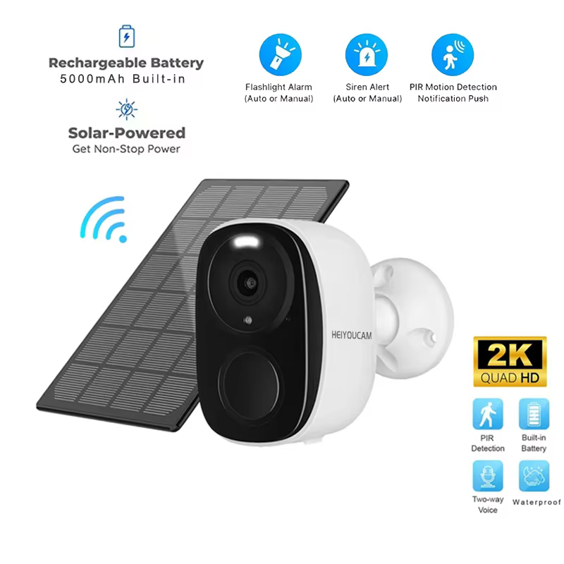 HEIYOUCAM 2K 3MP Wireless Outdoor Battery Security Camera