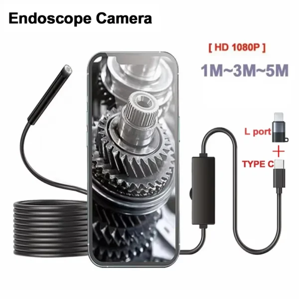 Type-C Endoscope Camera 1080P 2MP with LED Lights 1-10M Cable