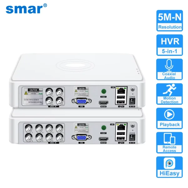 Smar 5-in-1 Hybrid CCTV DVR 4CH/8CH 5M-N Ultra HD