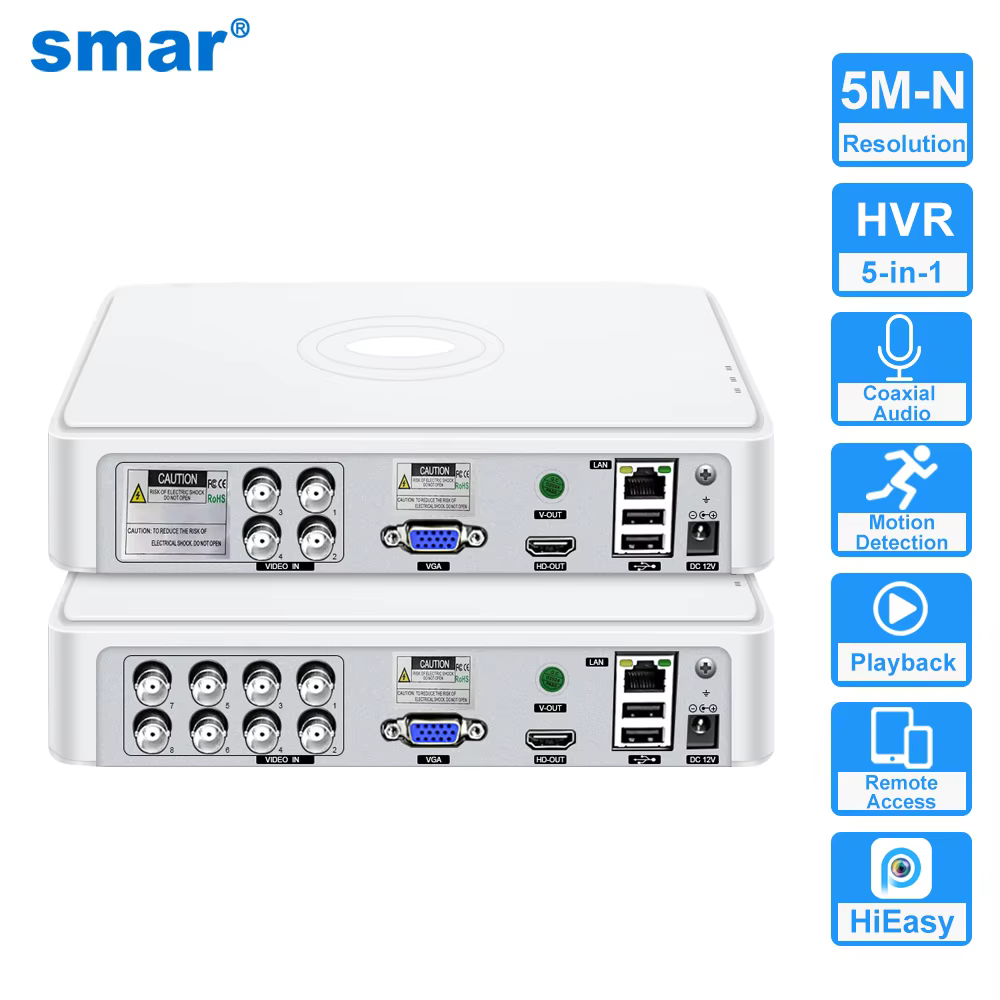Smar 5-in-1 Hybrid CCTV DVR 4CH/8CH 5M-N Ultra HD