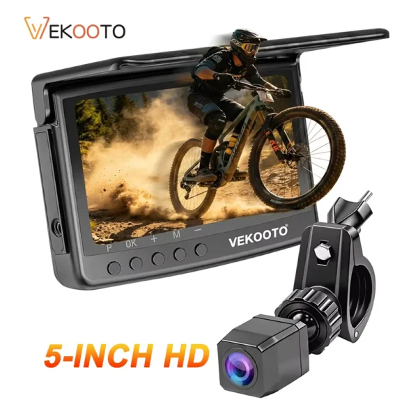 1080P 5" HD Bicycle Rear View Camera with Night Vision