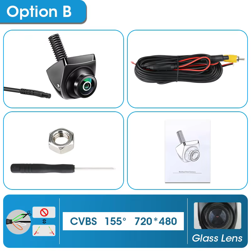 AHD 1920x1080P CVBS Waterproof 170° Fisheye Car Backup Camera