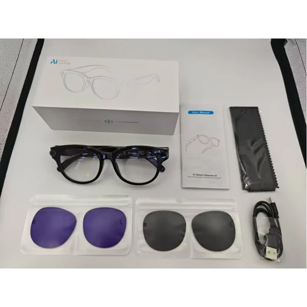 800W Camera Smart Glasses with AI Translation & Bluetooth Calls