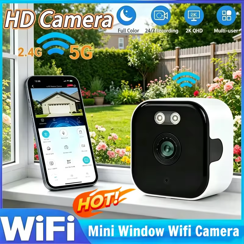 Mini Window Camera with 3MP Full-Color Night Vision