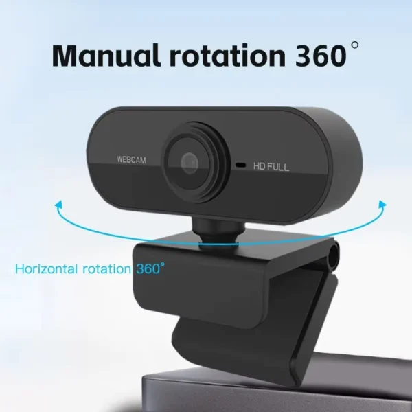 1080P HD USB Webcam with Built-In Mic and Tripod