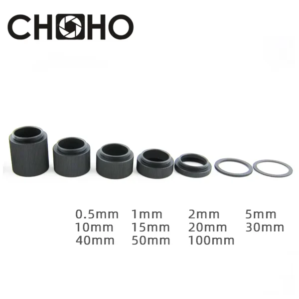C-CS Mount CCTV Lens Adapter Extension Tubes 0.5-50mm