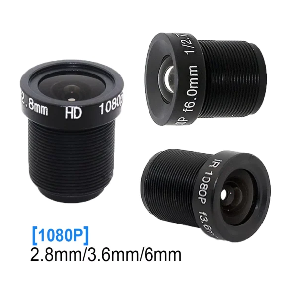 HD CCTV Camera Lens 2.8/3.6/6mm M12 Mount F1.8 Aperture