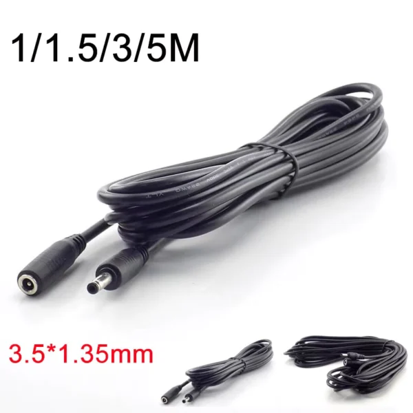 DC Power Extension Cable 3.5x1.35mm Male to Female 1-10M