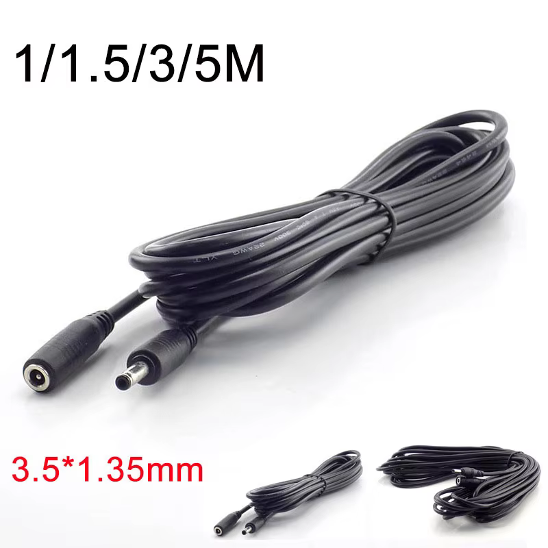 DC Power Extension Cable 3.5x1.35mm Male to Female 1-10M