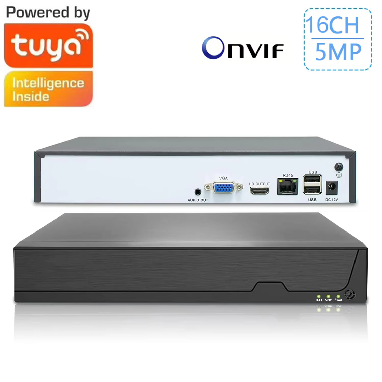 SmartCnet Tuya ONVIF 8CH 16CH 5MP H.265 NVR Recorder