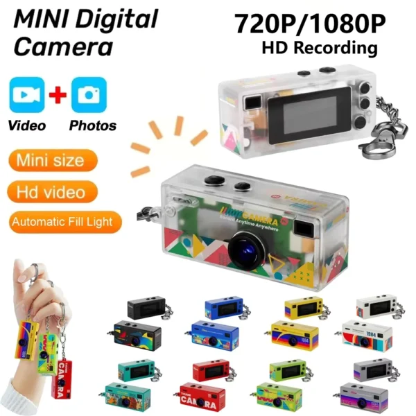 Magecam Mini Thumb Keychain Camera 720P/1080P Retro Style