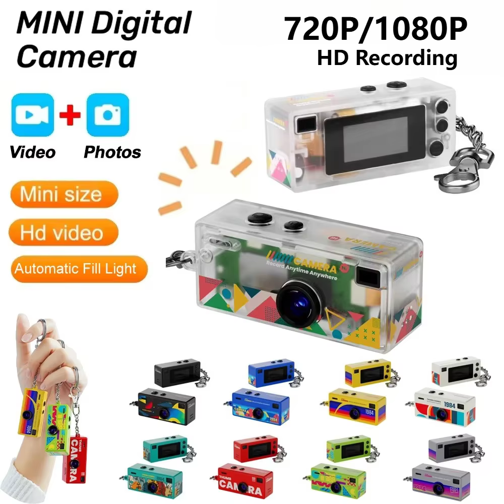 Magecam Mini Thumb Keychain Camera 720P/1080P Retro Style
