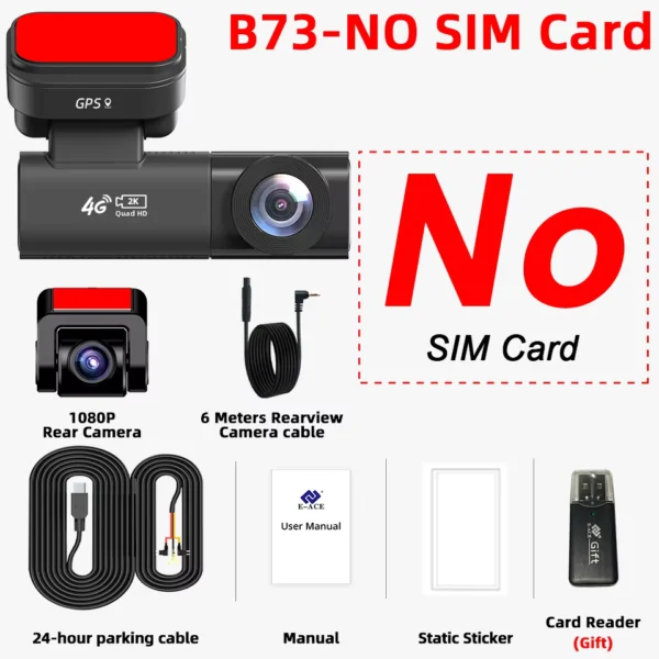 Acceo 4G LTE Dual Channel Car Dashcam with GPS Tracking