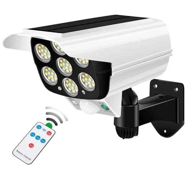 Solar Motion Sensor Light with 77 LED Spotlight & Fake Camera