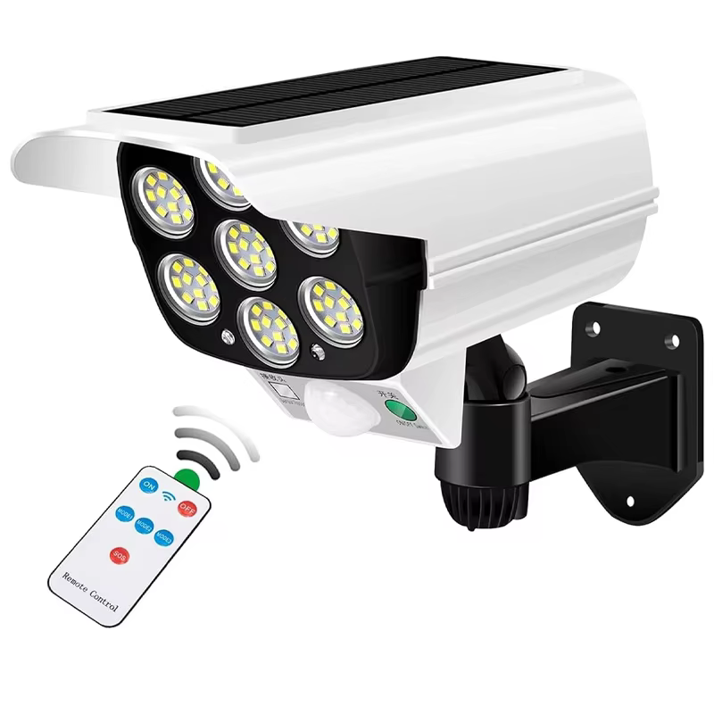Solar Motion Sensor Light with 77 LED Spotlight & Fake Camera