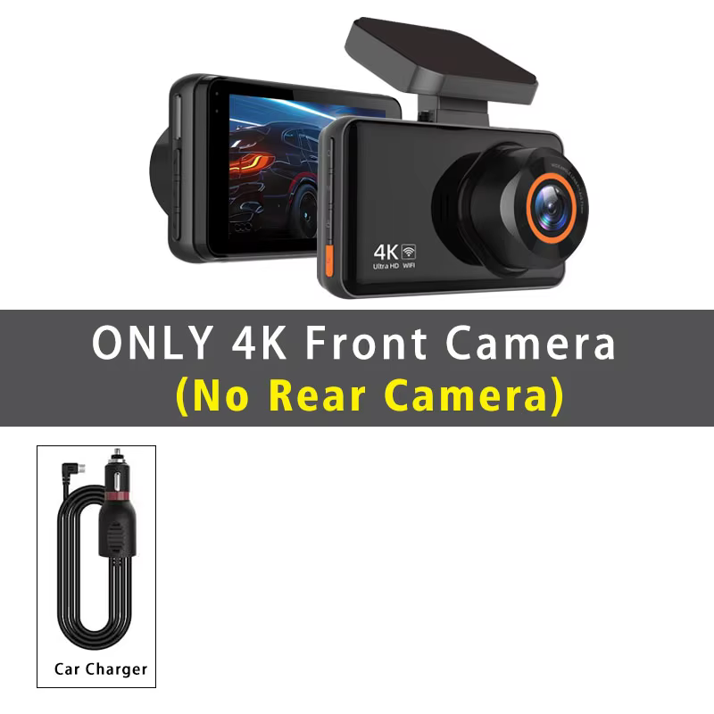 UHD 4K+2.5K Dual Lens Car DVR with WiFi GPS