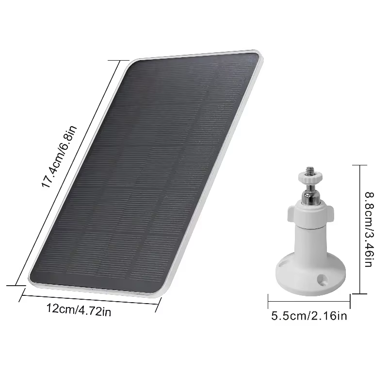 VIKEFON Solar Panel with 360° Adjustable Waterproof Bracket