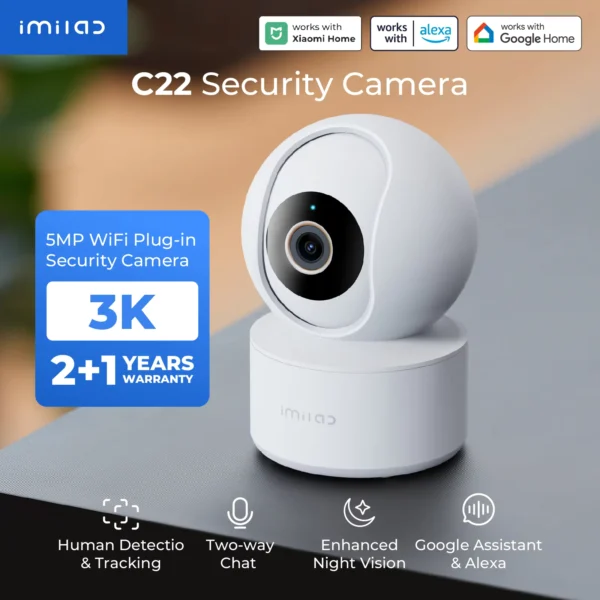 IMILAB Baby Monitor Indoor Security Camera 3K 360° PTZ