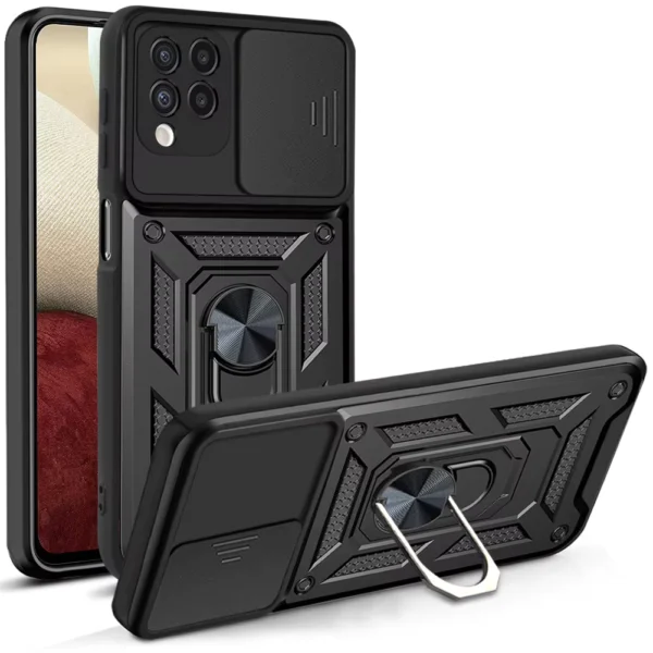 Samsung Galaxy A12 Shockproof Magnetic Ring Case