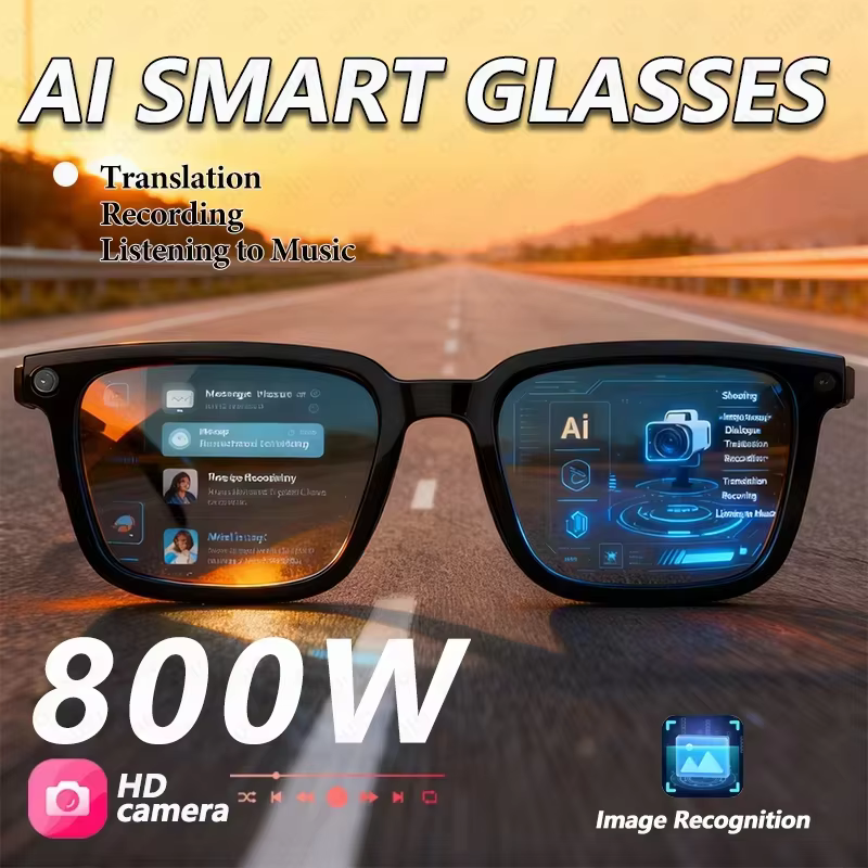 AI Smart Glasses with 8MP Camera 4K Video Translation
