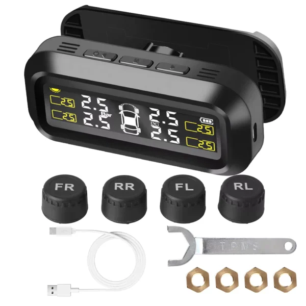 LEEPEE Solar Powered External TPMS Sensors with LCD