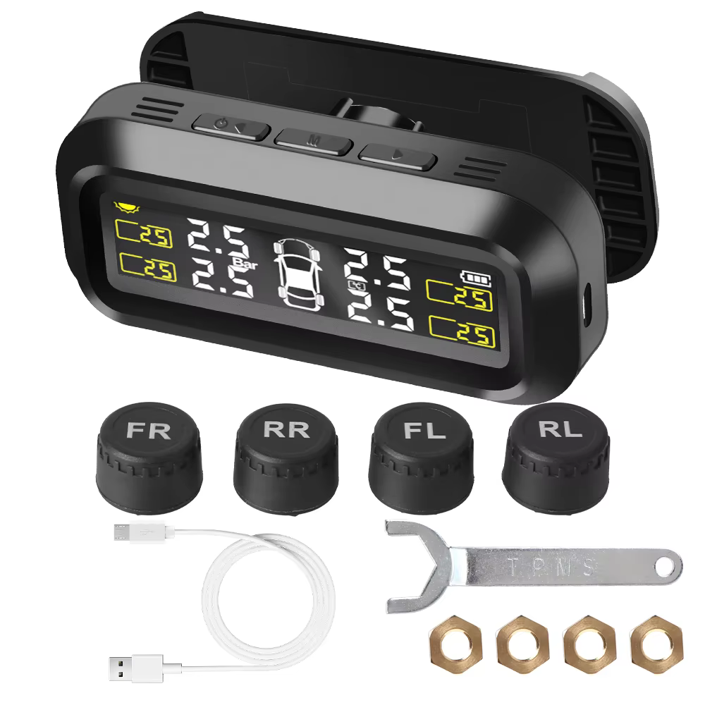 LEEPEE Solar Powered External TPMS Sensors with LCD