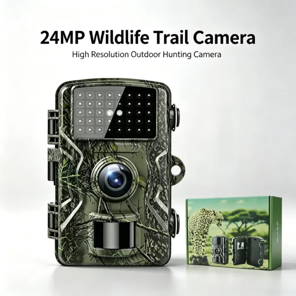 Suntekcam 24MP Wildlife Trail Camera with Night Vision