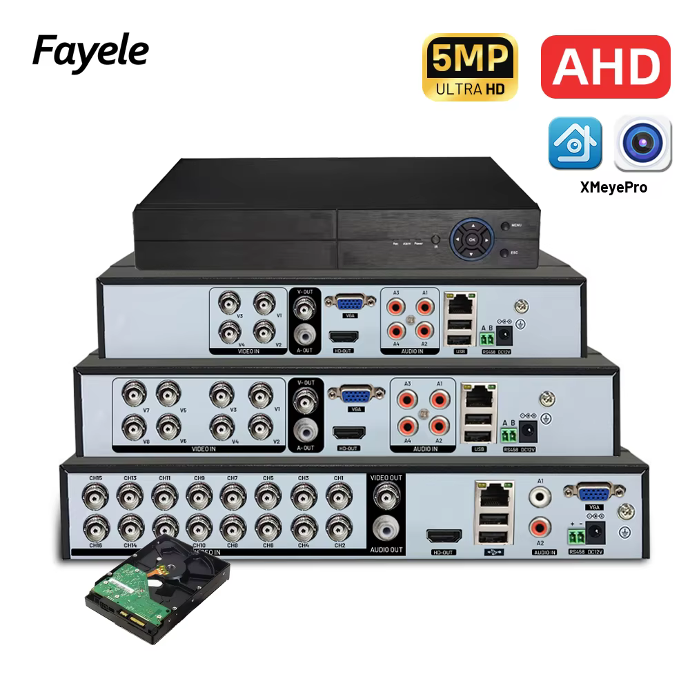 Fayele 5MP 6in1 Hybrid DVR 4/8/16CH with HDD Option
