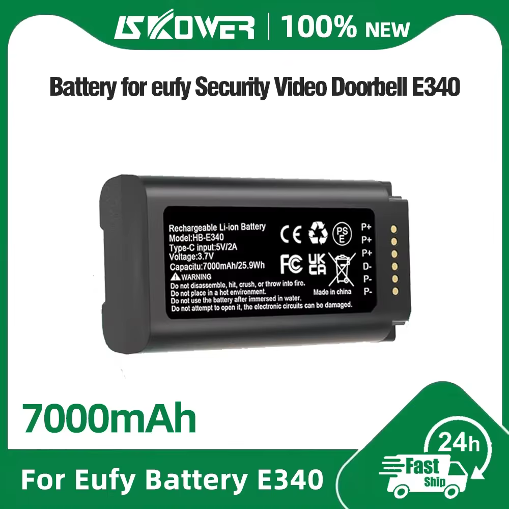 7000mAh Rechargeable Battery for Eufy Video Doorbells