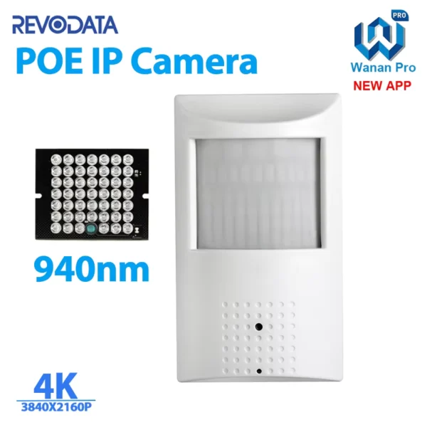 8MP 4K POE IP Camera with 940nm IR Night Vision