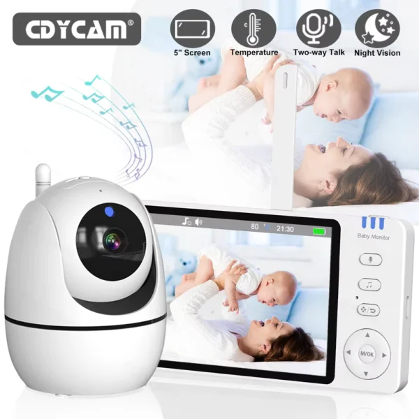 5'' Video Baby Monitor with Night Vision & Audio