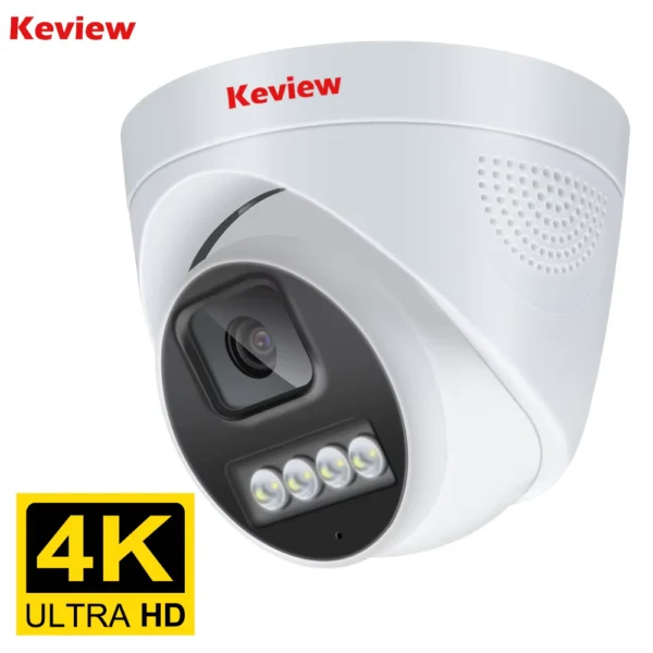 Keview 4K 8MP POE IP Camera with AI Color Night Vision