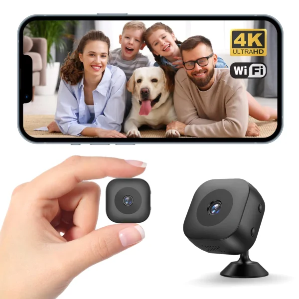 Smart 4K Mini Camera with Full Color Night Vision & WiFi