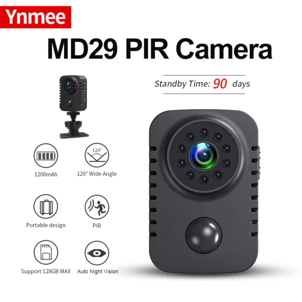MD29 HD Mini Body Camera 1080P Motion Activated Nanny Cam
