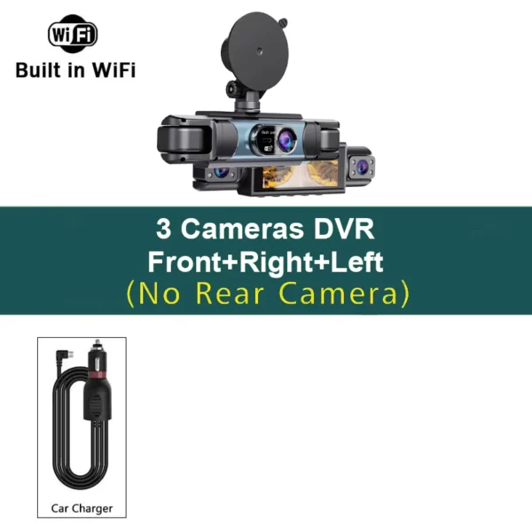 WiFi 4-Channel Car DVR Dash Cam with Night Vision