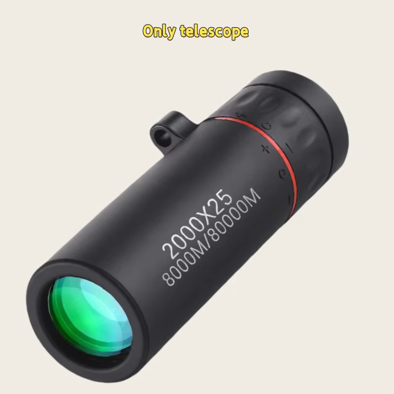 HasentdaY 2000x25 HD Portable Monocular Telescope with Phone Clip