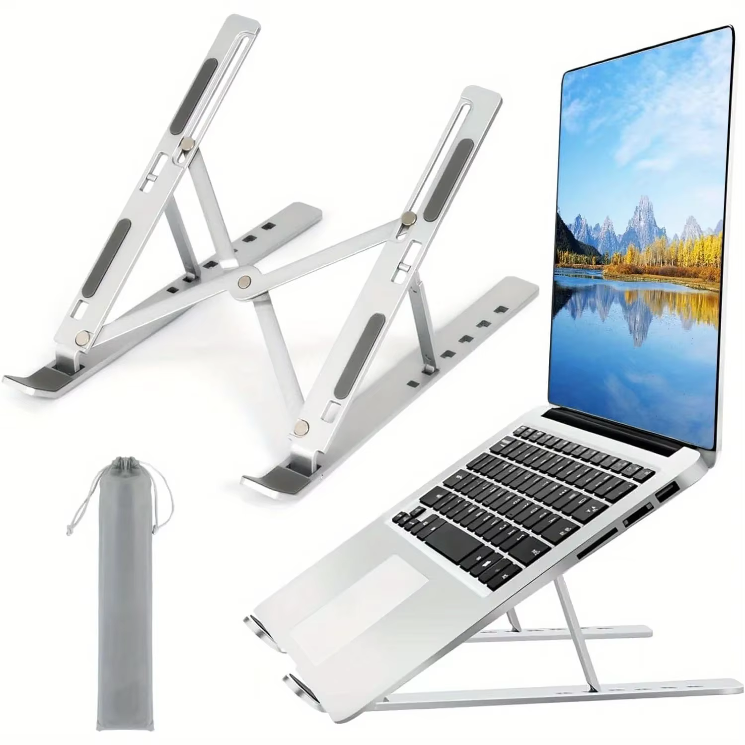 Adjustable Aluminum Laptop Stand for 8-16” Laptops