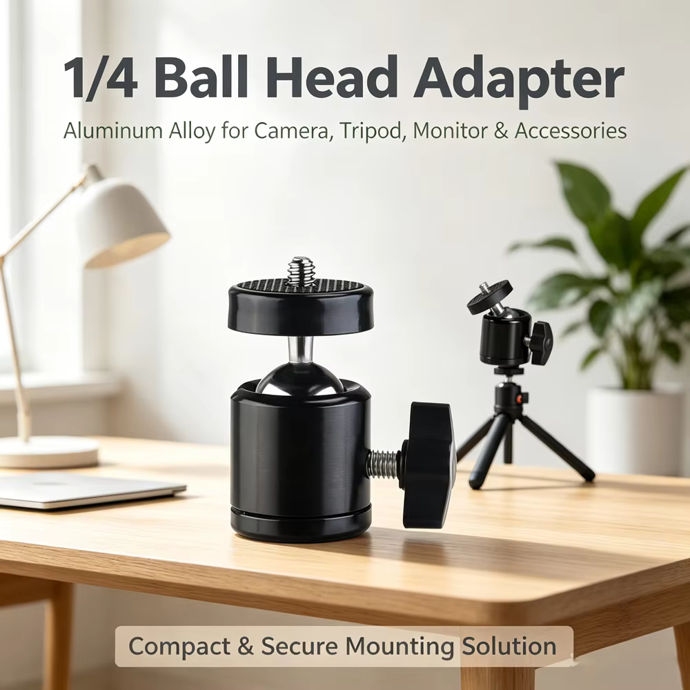360° Rotatable Mini Ball Head for Cameras & Phones
