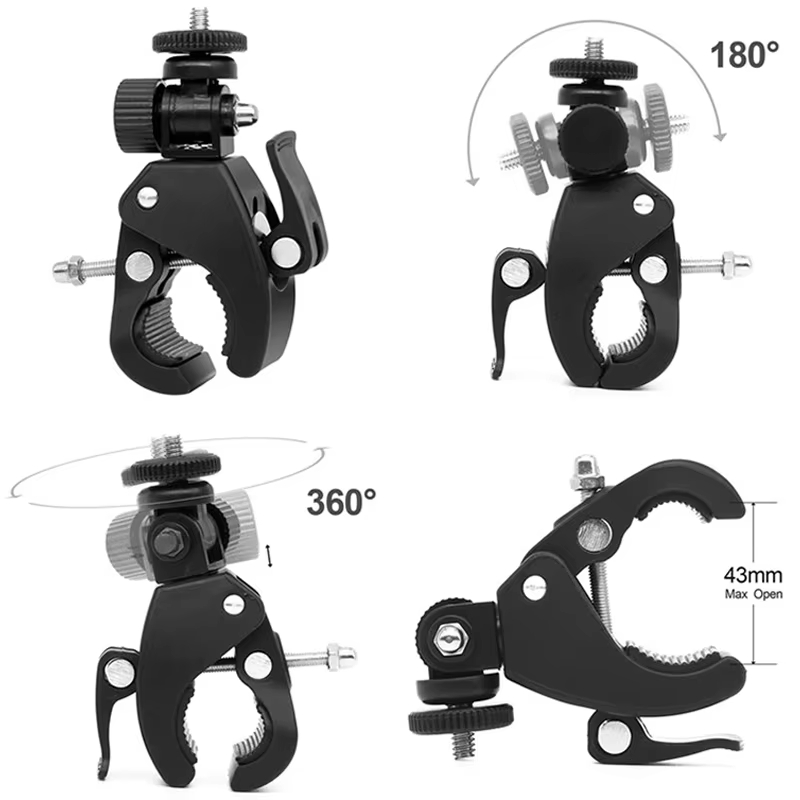 Universal 360° Rotating Camera Bike Handlebar Clamp Mount