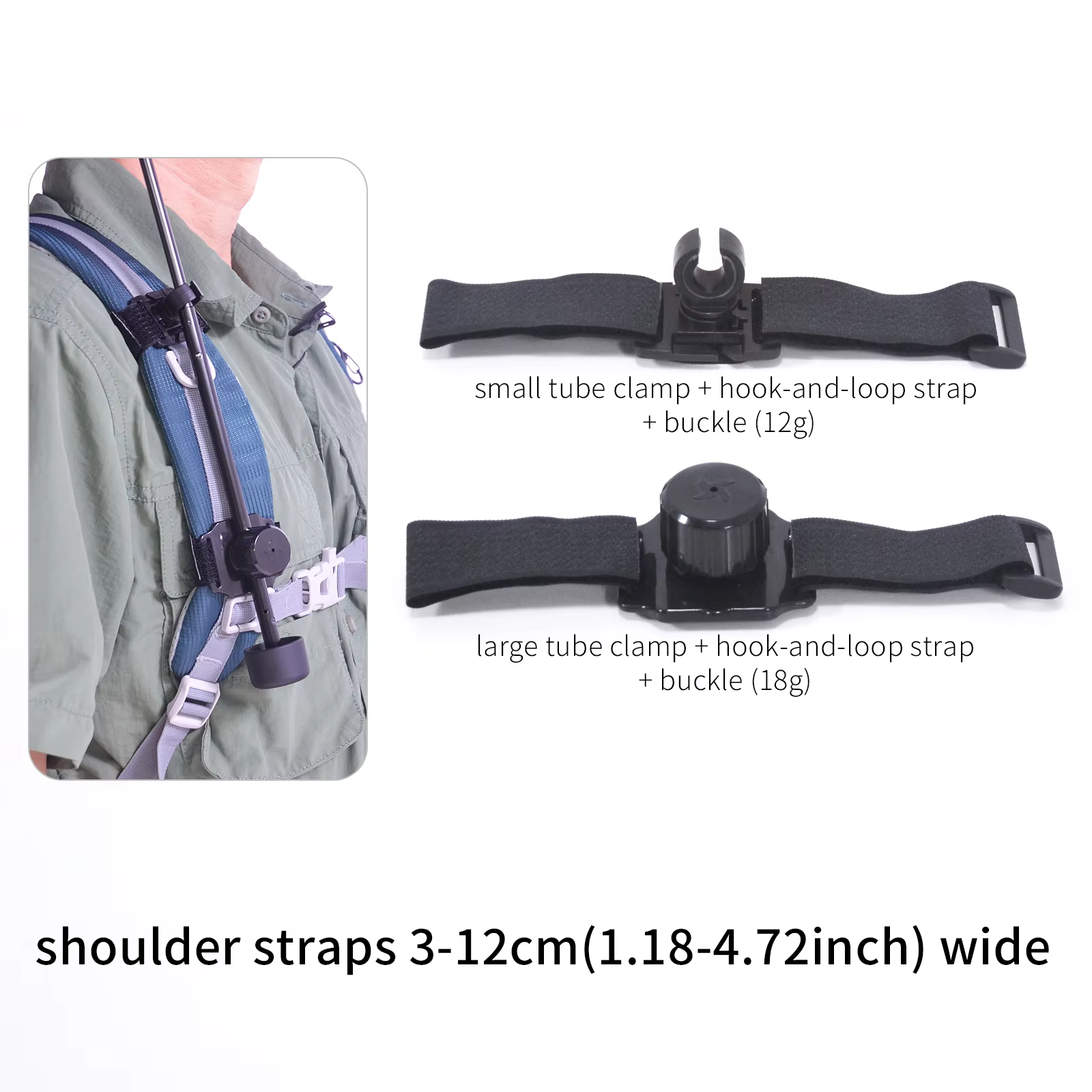AIR BY TOP Hands Free Umbrella Clip for Backpack Strap