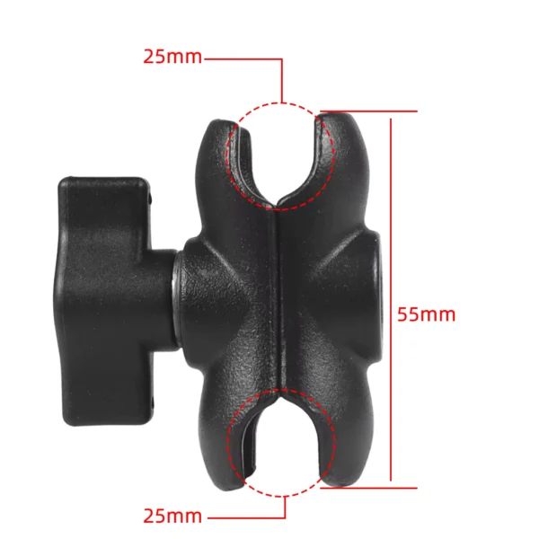 Double Socket Arm Aluminum Alloy for RAM Mounts 5.5-15cm