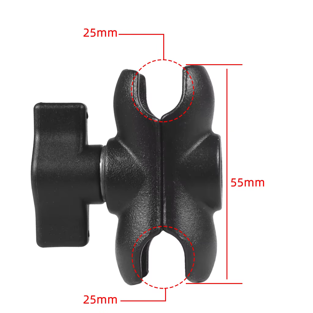 Double Socket Arm Aluminum Alloy for RAM Mounts 5.5-15cm